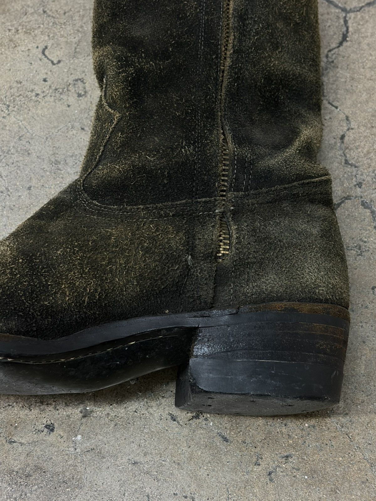 Vintage Vintage SAINT LAURENT REF Rough Out Suede Cowboy Boots 70’s Size US 7.5 / EU 40-41 - 5 Thumbnail