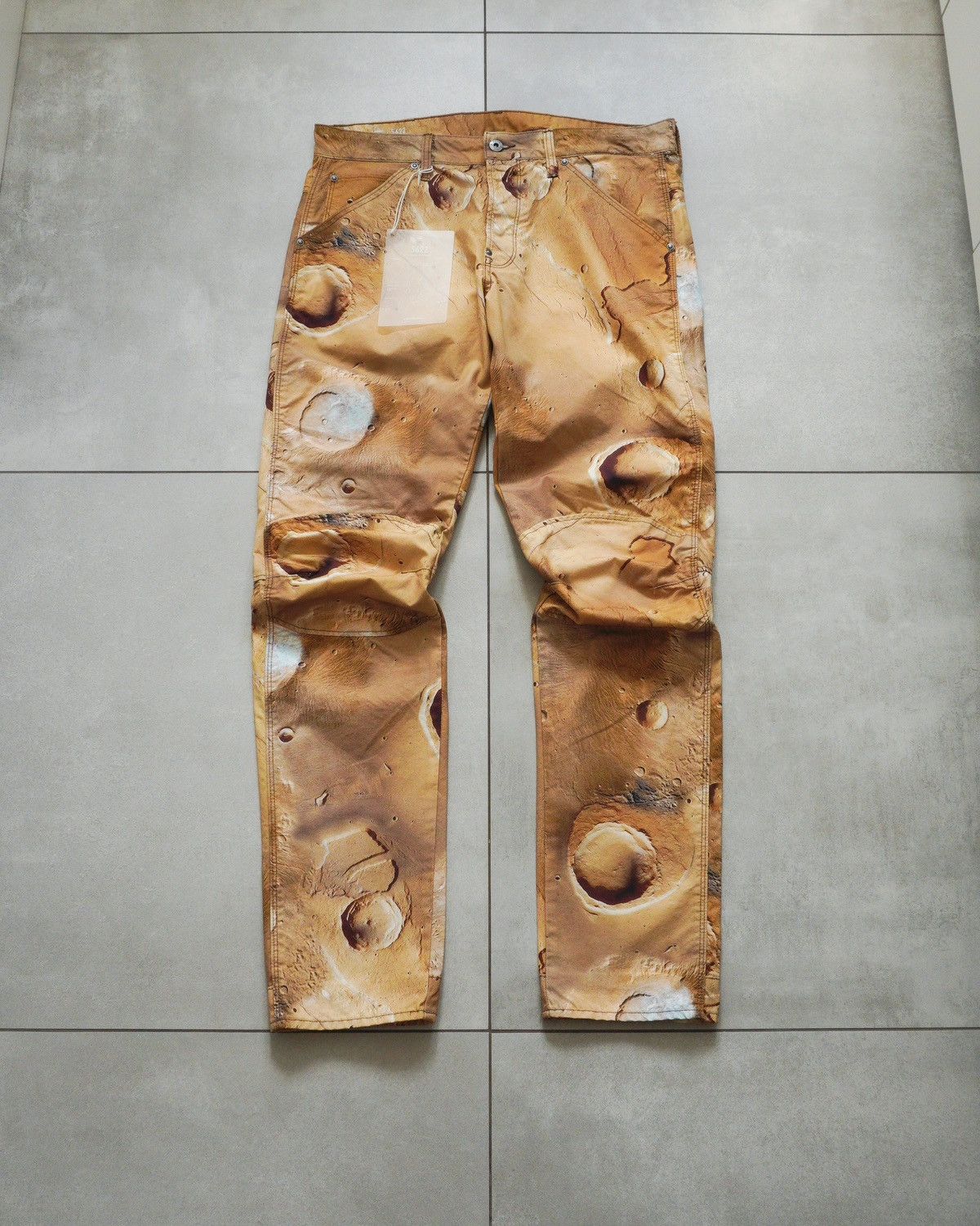 image of G Star Raw Elwood X52 Pharrell Printed 3D Pants in Brown, Men's (Size 32)