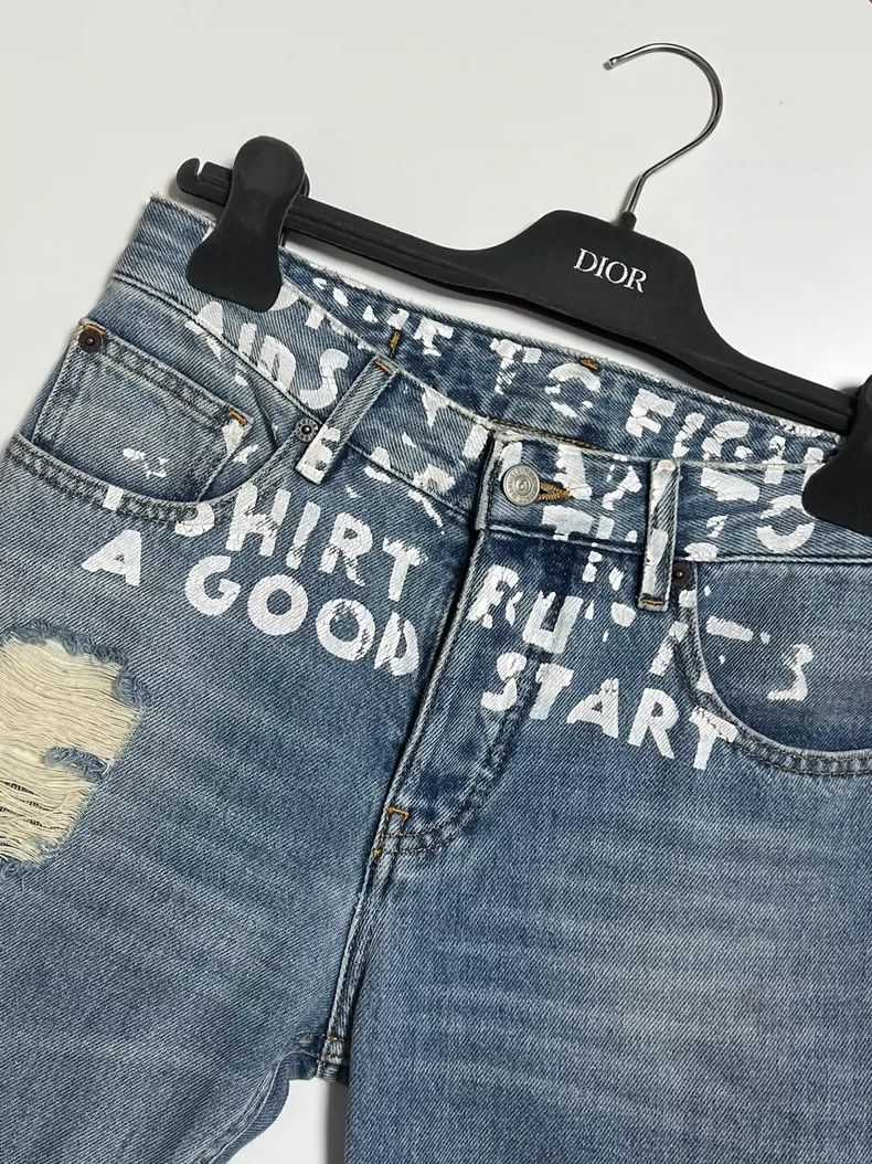 Other Maison Margiela Letter graffiti jeans Size 24" / US 00 / IT 34 - 3 Thumbnail