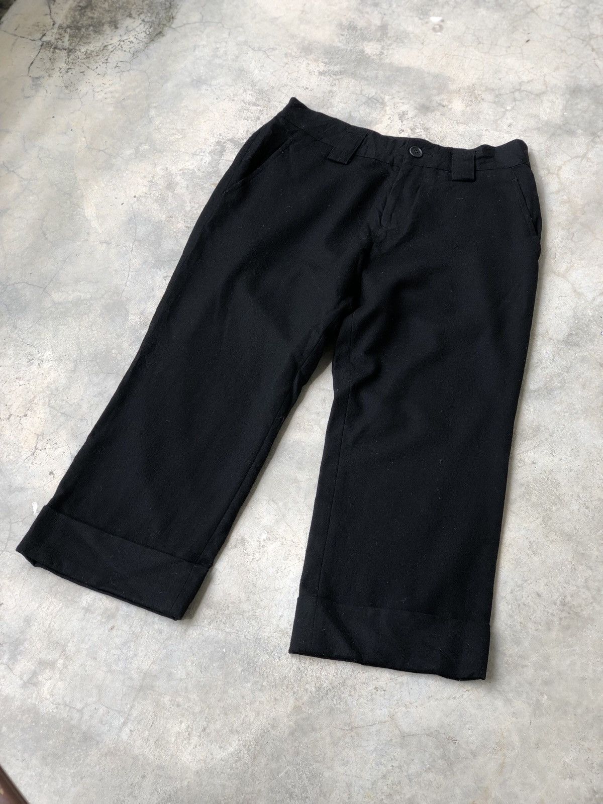 Yohji Yamamoto Yohji Yamamoto Y’s Wool Cropped 3 Quarter Fold Wool Pant Size US 30 / EU 46 - 3 Thumbnail