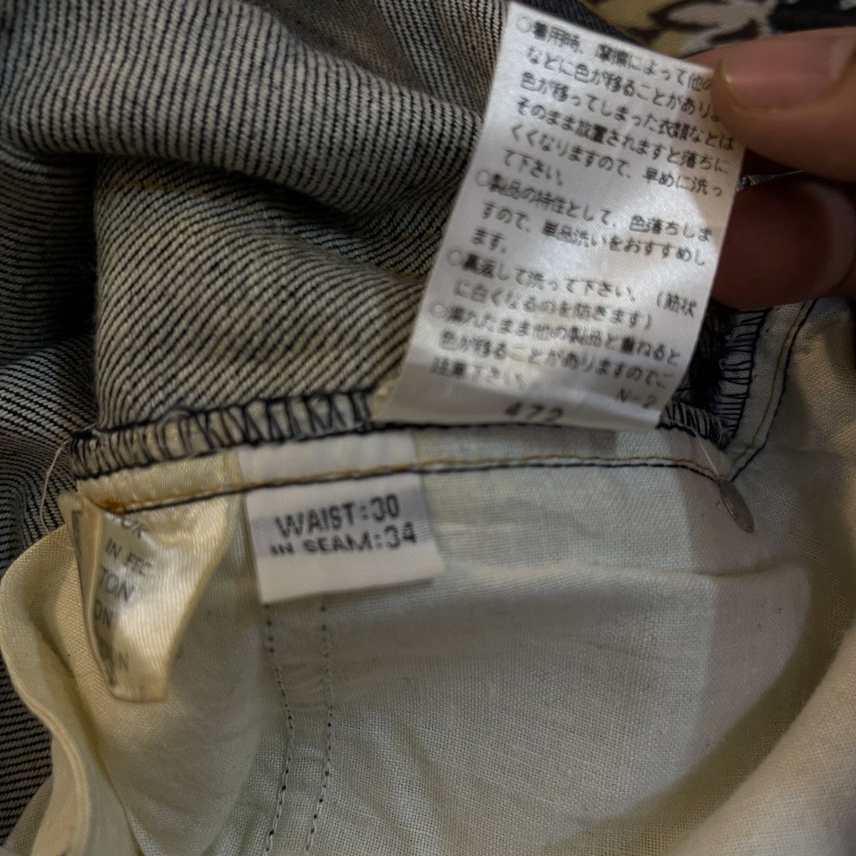 Saint Laurent Paris Vintage Saint Lauren Raw Denim Jeans Slim Straight Cut Size US 29 - 11 Thumbnail