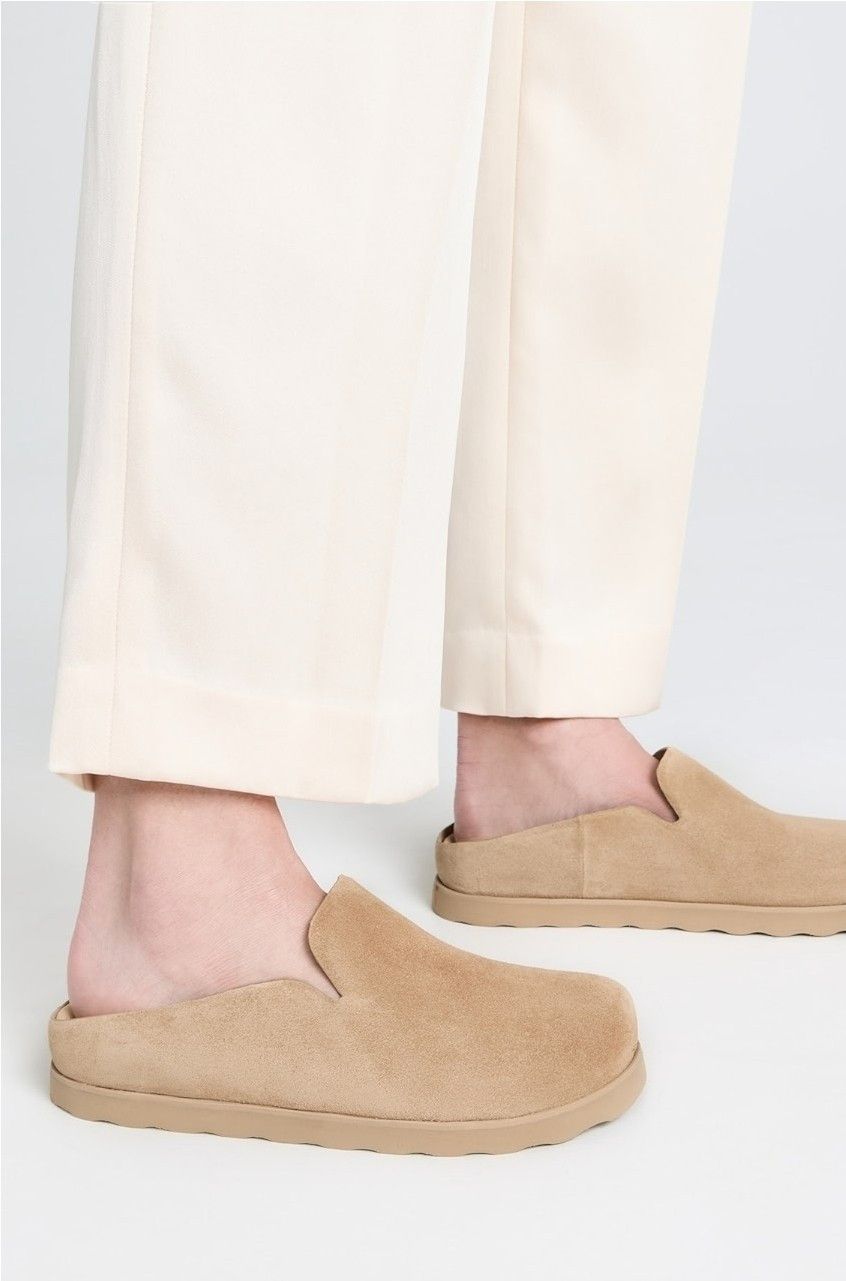 Vince Vince Decker Mens Slip On Decker Suede Mules/ Camel Size 11 Size US 11 / EU 44 - 12 Thumbnail