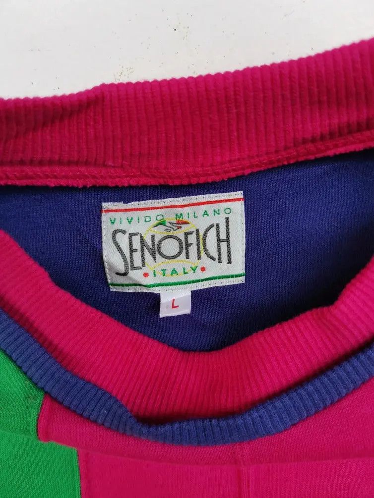Other Rare!!! Senofich Italy Embroidered Big Logo Sweatshirt Size US L / EU 52-54 / 3 - 3 Thumbnail