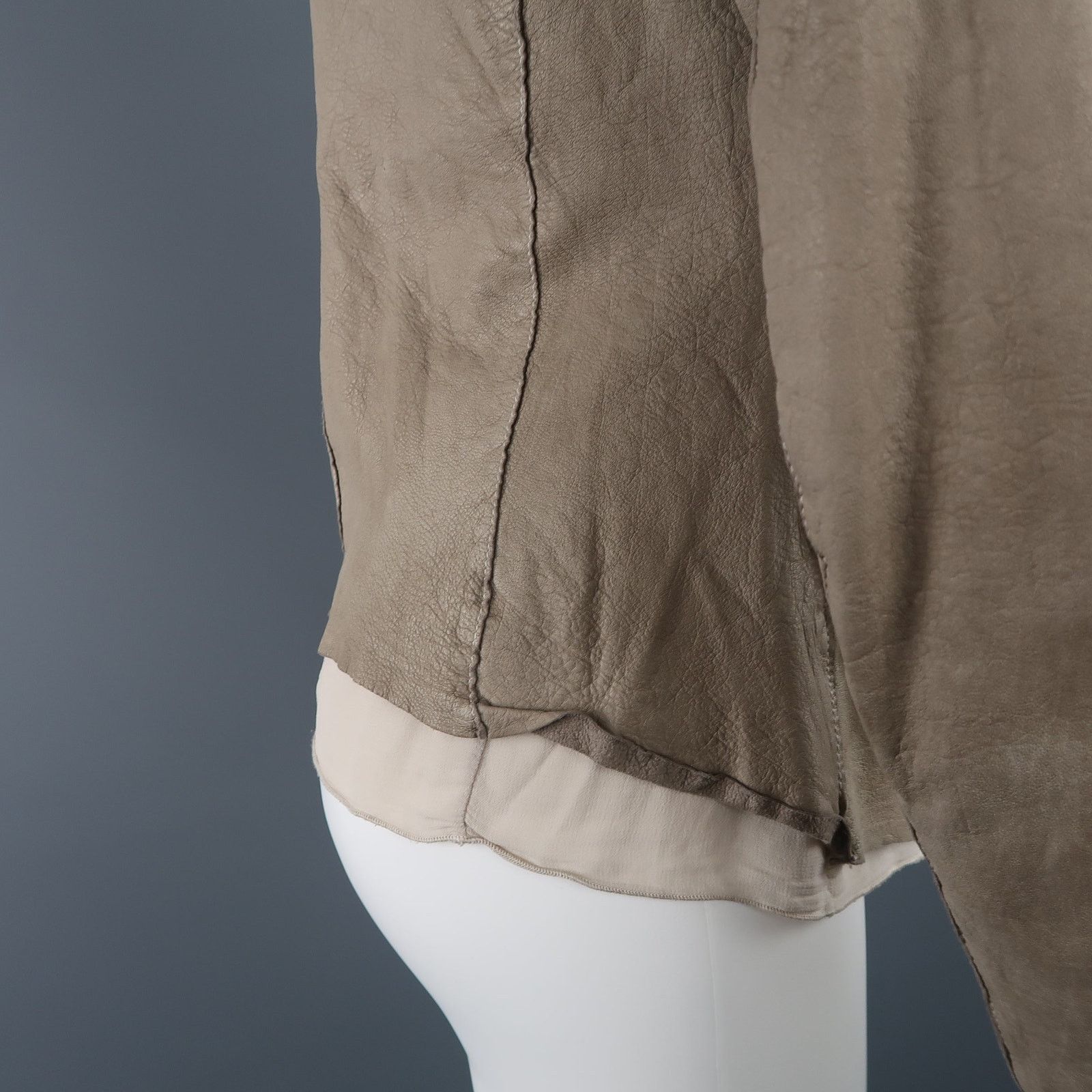 Other TRANSIT PAR-SUCK Size M Dyed Leather Notch Lapel Jacket Size US M / EU 48-50 / 2 - 6 Thumbnail
