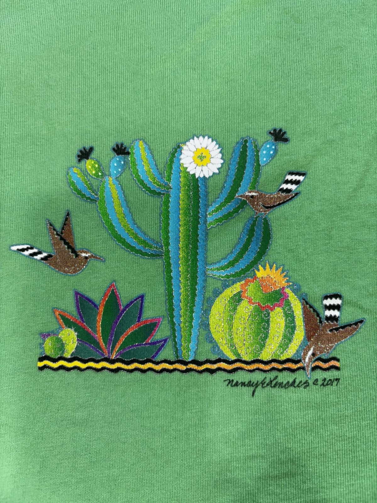 Designer Vintage Cactus Graphic T-Shirt Size L / US 10 / IT 46 - 2 Thumbnail
