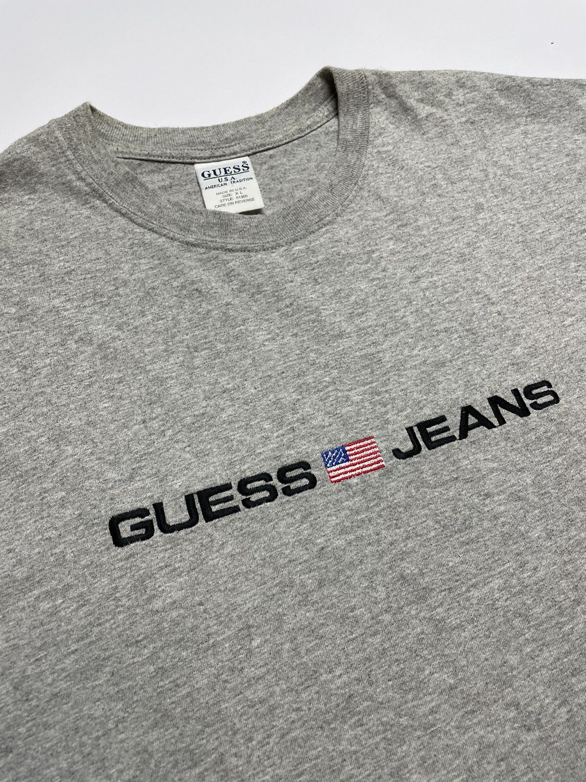Guess × Vintage Vintage GUESS🇺🇸JEANS embroidered logo t-shirt Size US XL / EU 56 / 4 - 2 Thumbnail