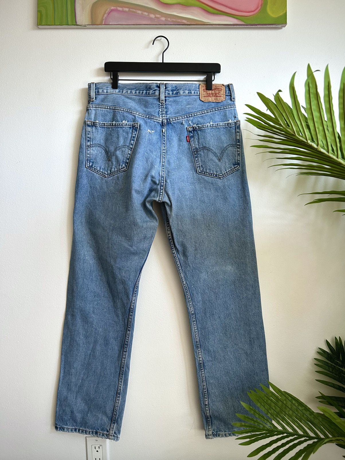 Levi's Y2K Levi’s 505 Distressed Light Wash Jeans Size US 36 / EU 52 - 2 Thumbnail