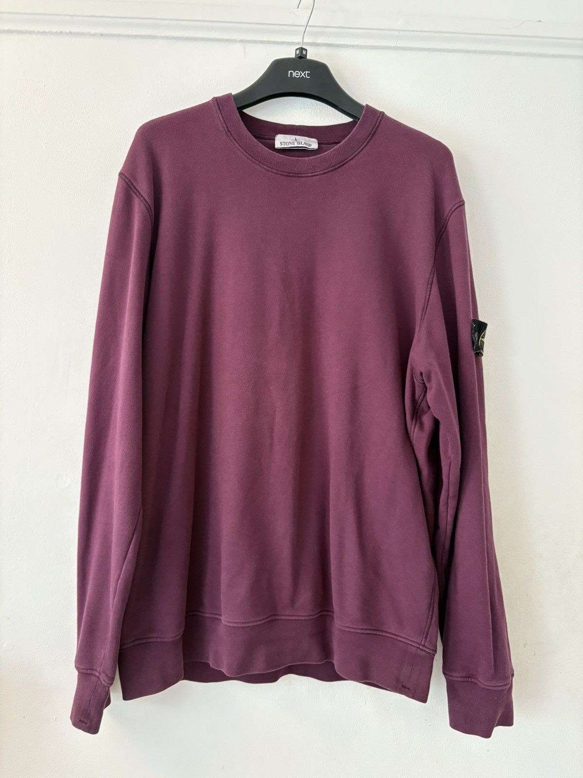 Stone Island STONE ISLAND GARMENT DYED SWEATSHIRT BURGUNDY Size US XL / EU 56 / 4 - 1 Thumbnail