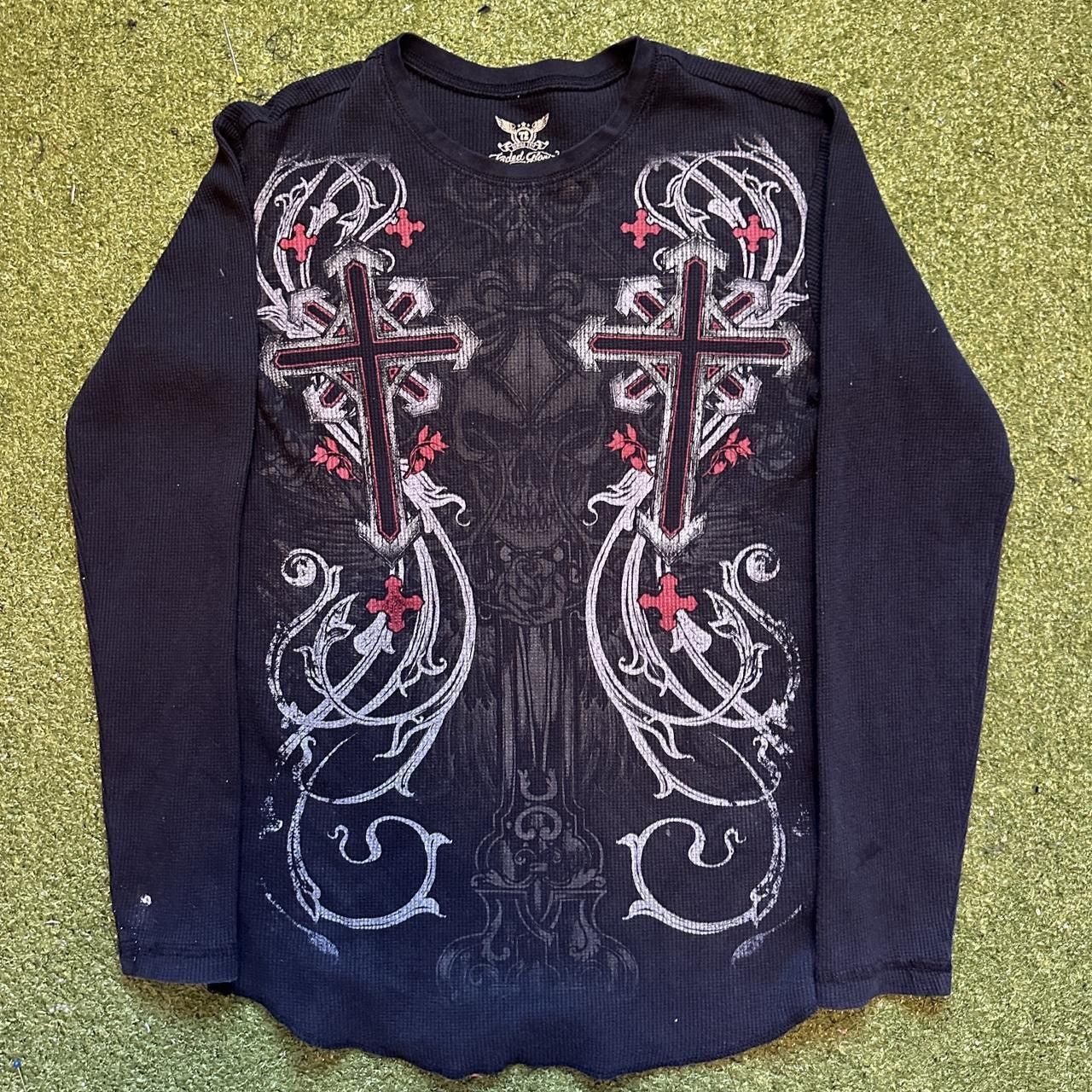 Other Y2K style cross thermal long sleeve Size US S / EU 44-46 / 1 - 1 Thumbnail