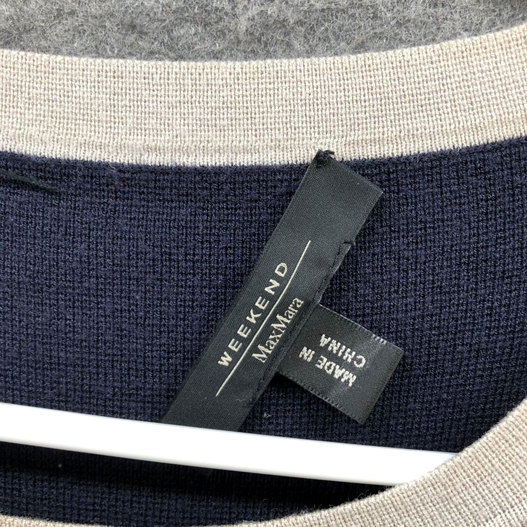 Vintage Weekend Max Mara Tunic Sweater Womens S Navy Blue Ivory Crewneck Pullover_S Size S / US 4 / IT 40 - 6 Thumbnail