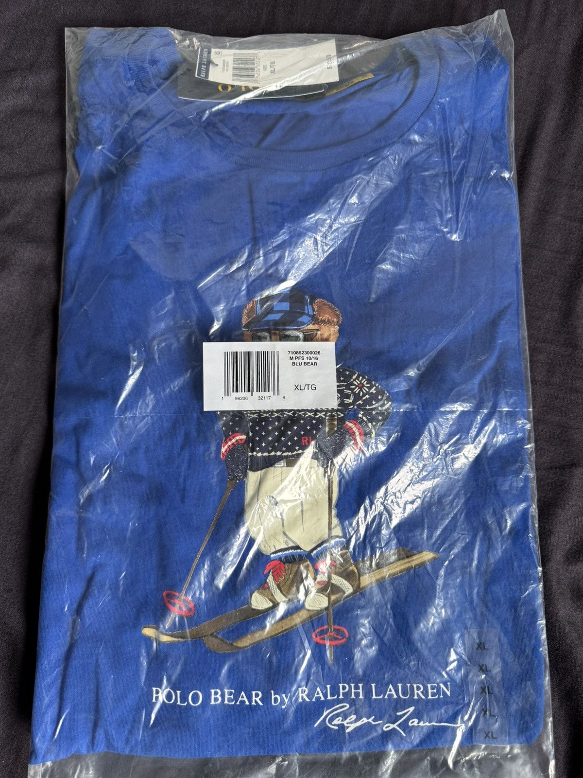 Polo Ralph Lauren Polo Ralph Lauren Blue Polo Bear SS T-Shirt Size US XL / EU 56 / 4 - 1 Thumbnail
