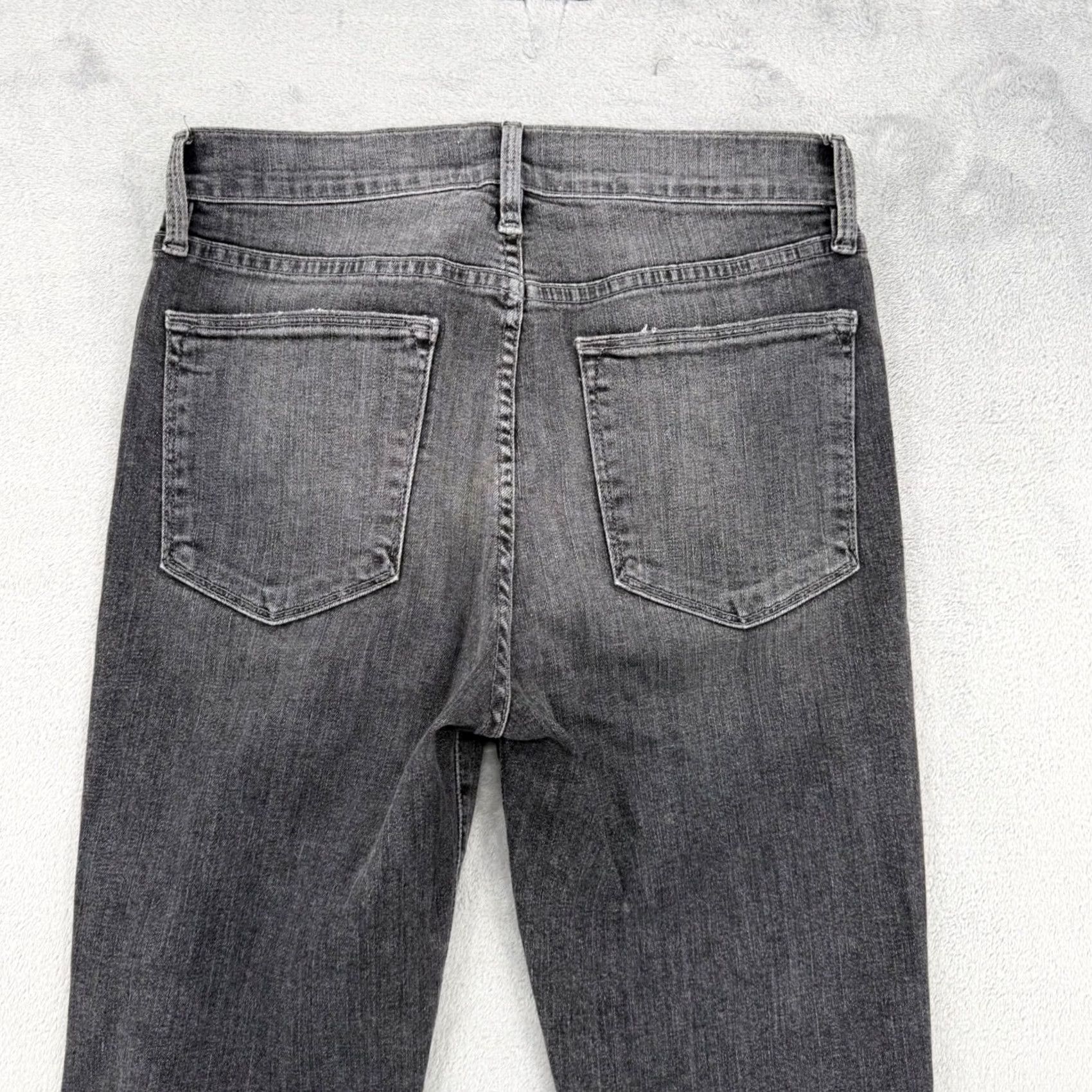 Frame FRAME Denim Le High Skinny Jeans Faded Black Distressed Knee Women's Size 28 Size 28" / US 6 / IT 42 - 7 Thumbnail