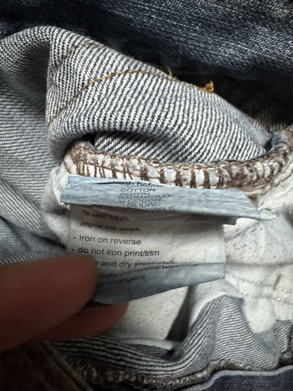 Japanese Brand FLARED JAPANESE THRASHED INSANE 90s STYLE DENIM JEANS Size US 32 / EU 48 - 11 Thumbnail
