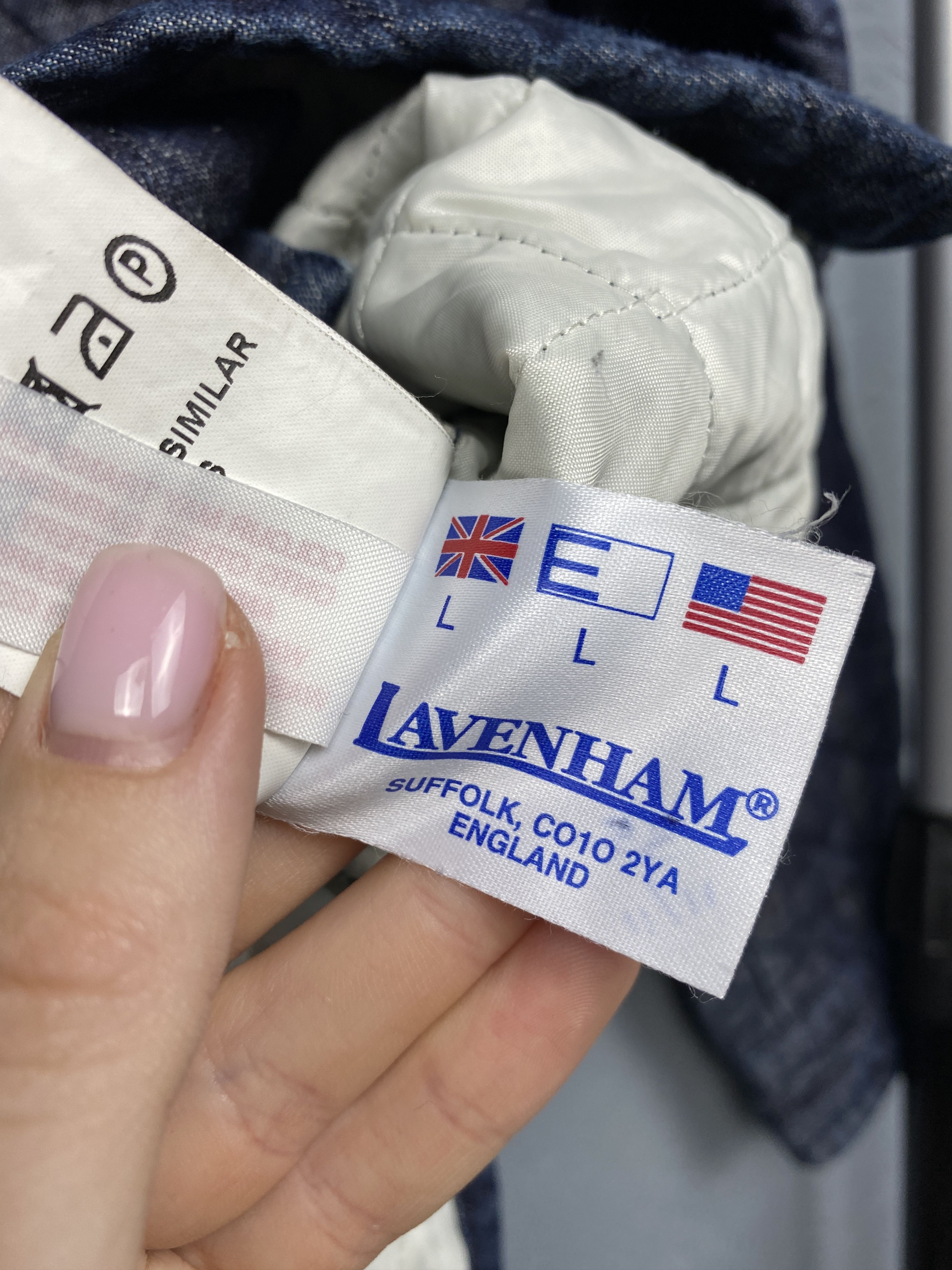 Lavenham × Vintage Lavenham Vintage Mens LINEN Quilted Light Jacket Size US L / EU 52-54 / 3 - 9 Thumbnail