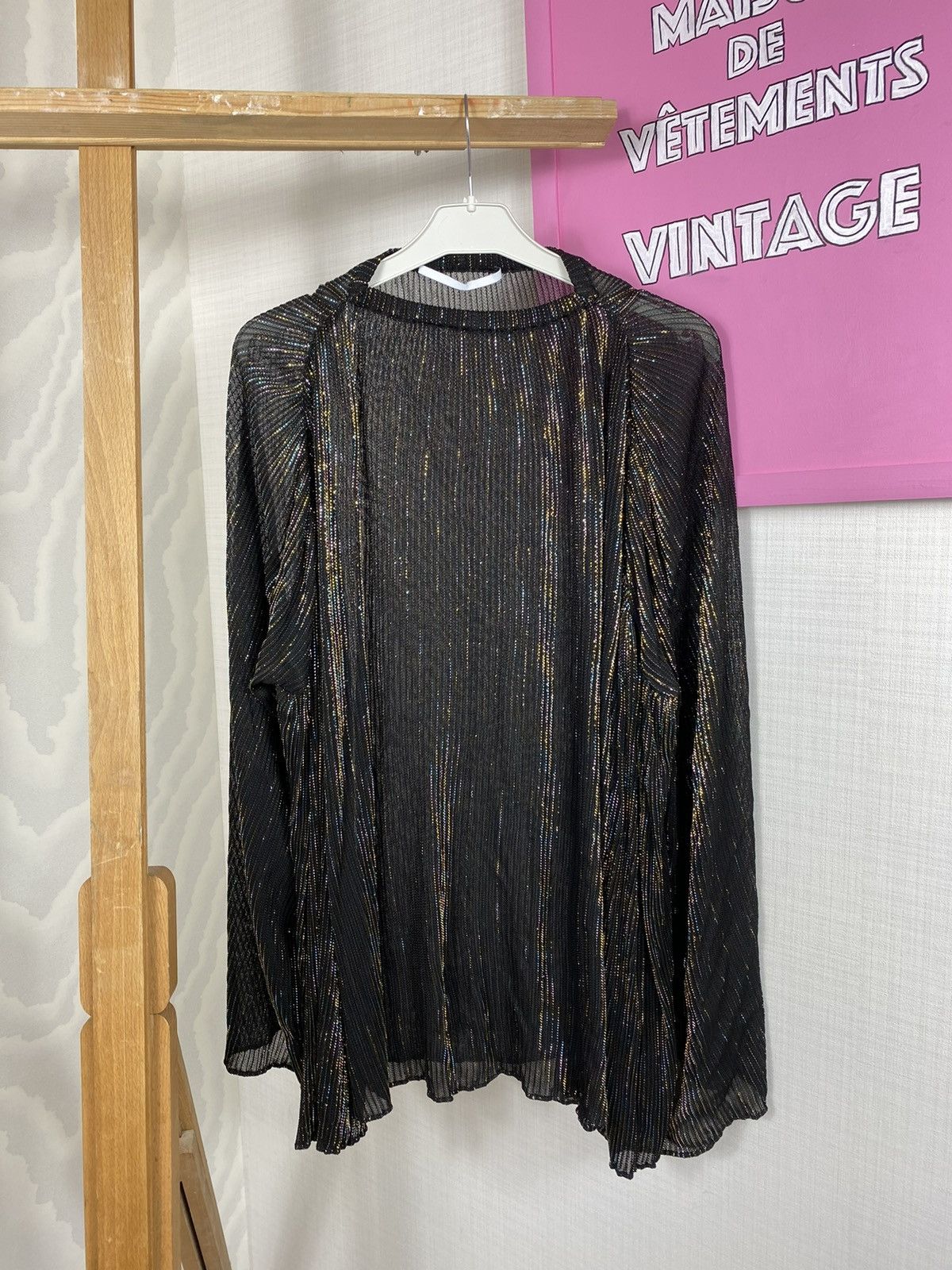 Rosetta Getty ROSETTA GETTY 18SS Pleated Glitter Blouse Size S / US 4 / IT 40 - 4 Thumbnail