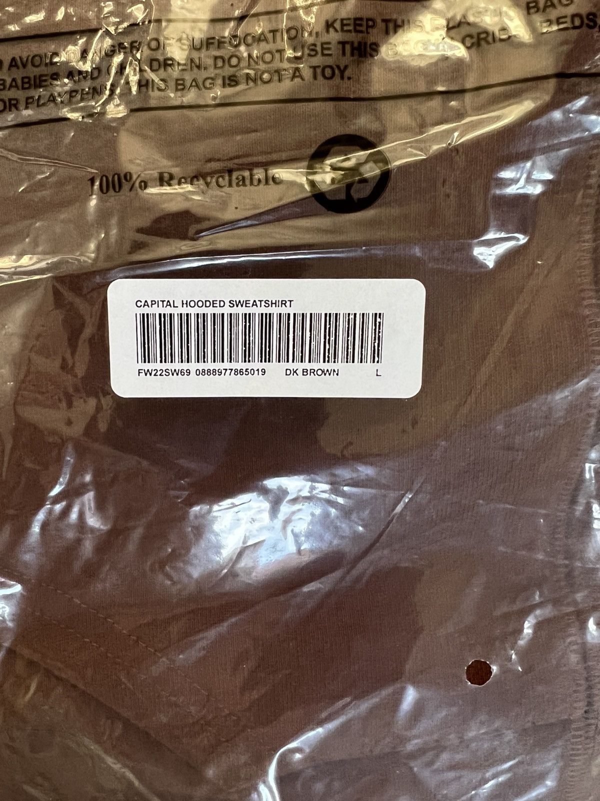 Supreme Supreme Capital Hooded Sweatshirt Dark Brown Sz Large Hoodie Size US L / EU 52-54 / 3 - 4 Thumbnail