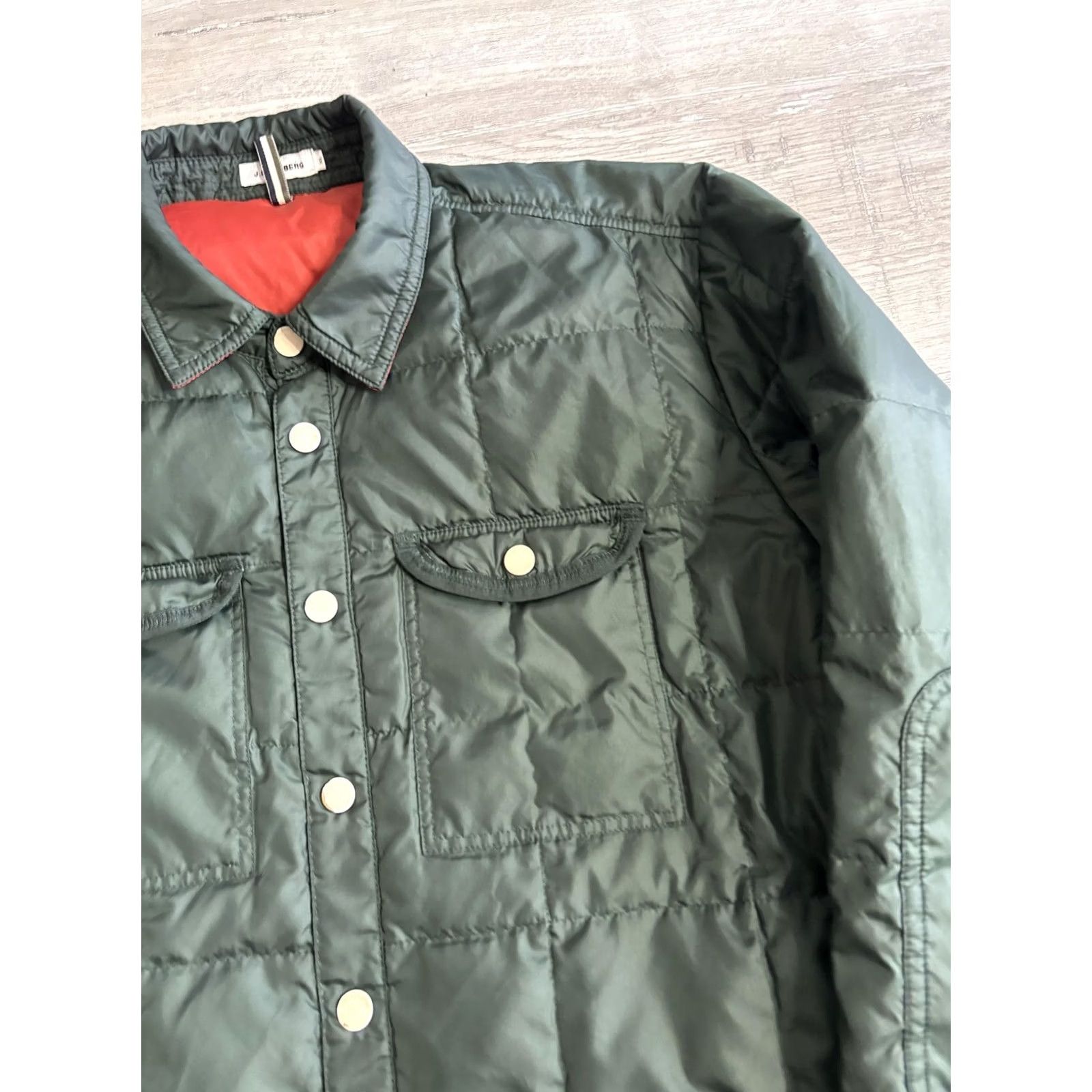 J.Lindeberg J.Lindeberg Jacket Mens XL Green Quilted Shacket Snap Front Padded Lined Size US XL / EU 56 / 4 - 2 Thumbnail