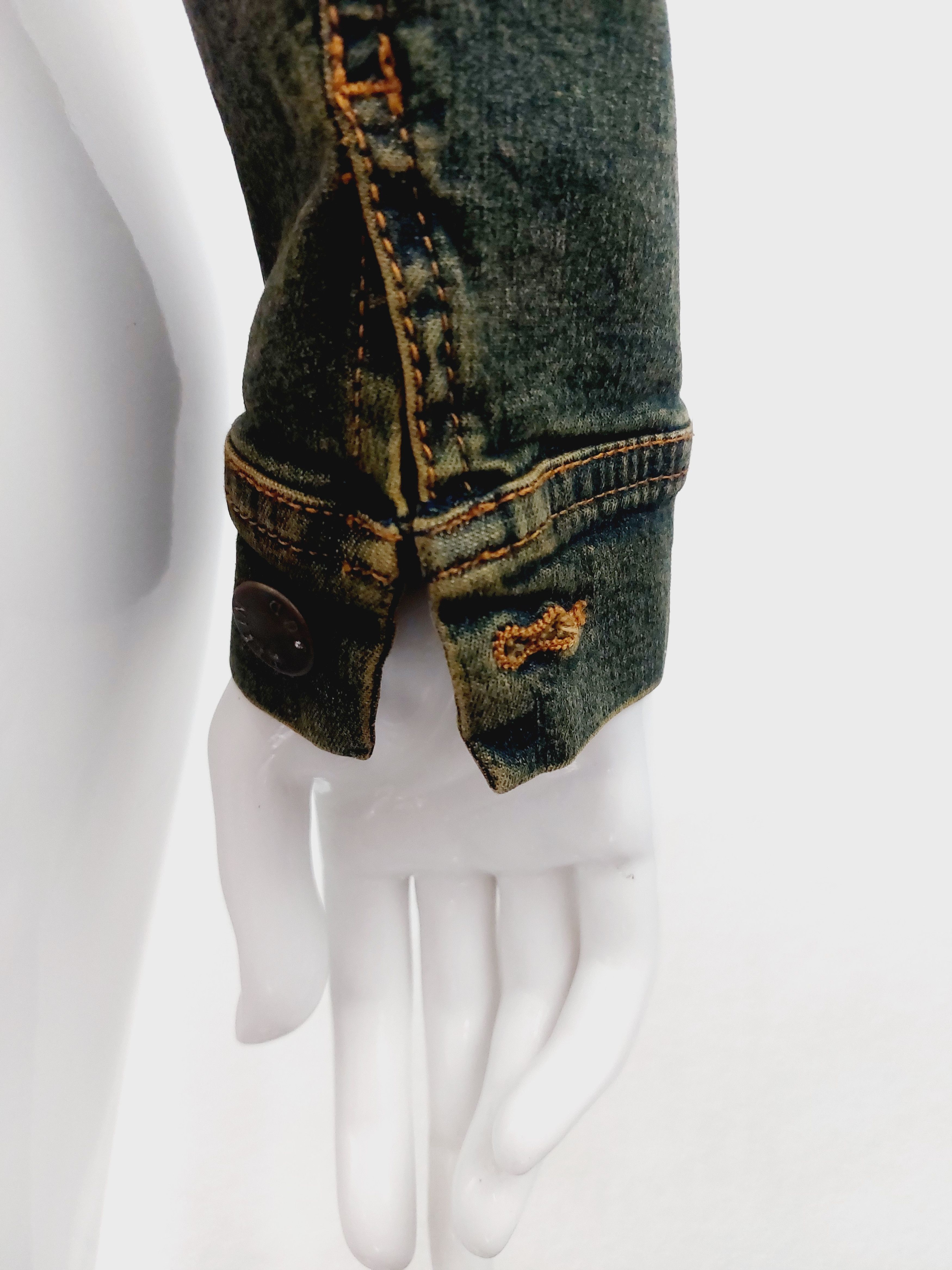 plein sud Plein Sud Corset Hook And Eye Stone Wash Denim Jacket Size S / US 4 / IT 40 - 11 Thumbnail
