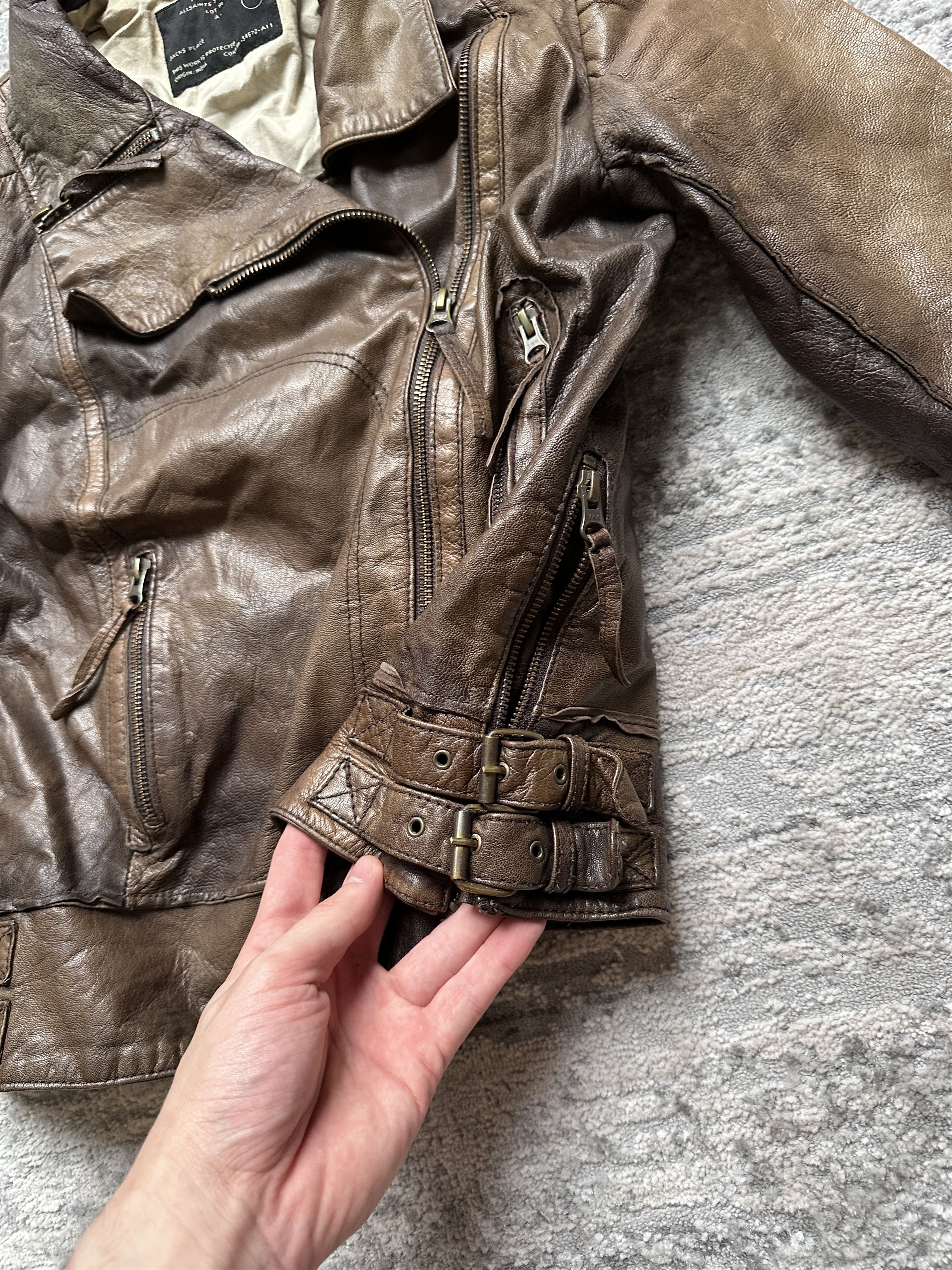 Allsaints Allsaints distressed leather jacket Size L / US 10 / IT 46 - 5 Thumbnail