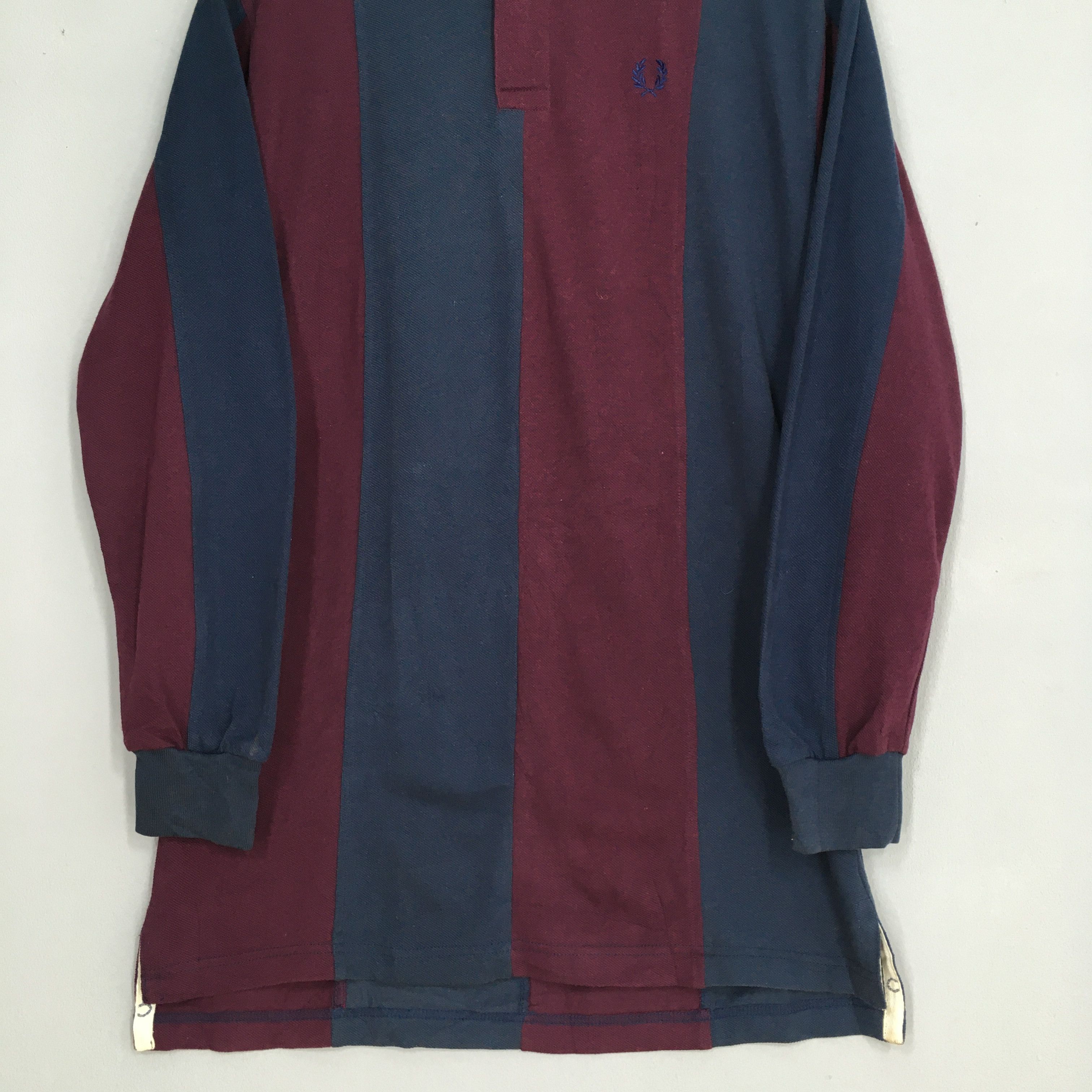 Fred Perry × Vintage Vintage Fred Perry Stripes Polos Shirt Casual Medium Size US M / EU 48-50 / 2 - 3 Thumbnail