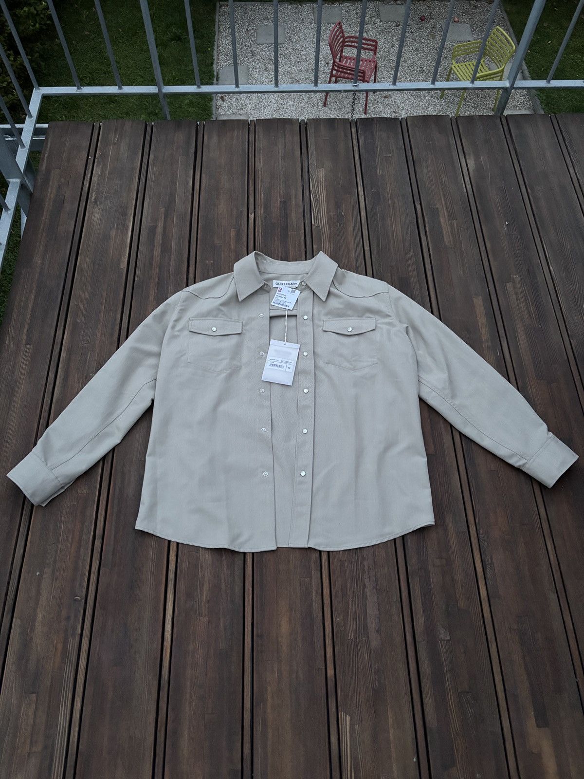 Our Legacy Our Legacy Frontier Shirt Lucid Pistachio Rural Wool Size US M / EU 48-50 / 2 - 3 Thumbnail