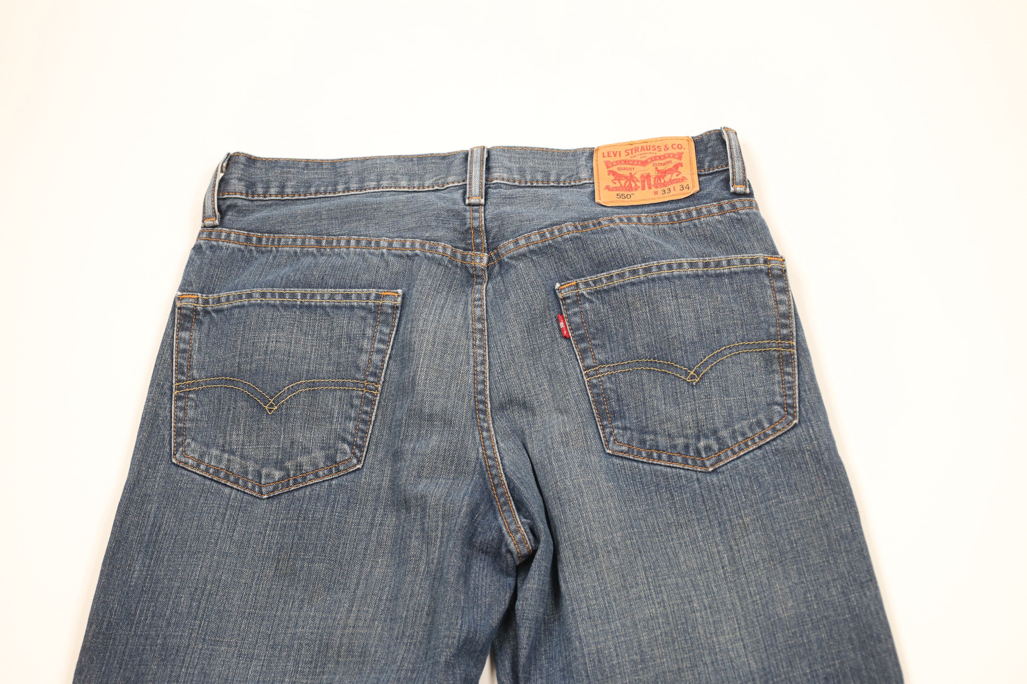 Levi's × Vintage Vintage Y2K Levis 550 Relaxed Fit Denim Jeans Blue Cotton Size US 33 - 11 Thumbnail