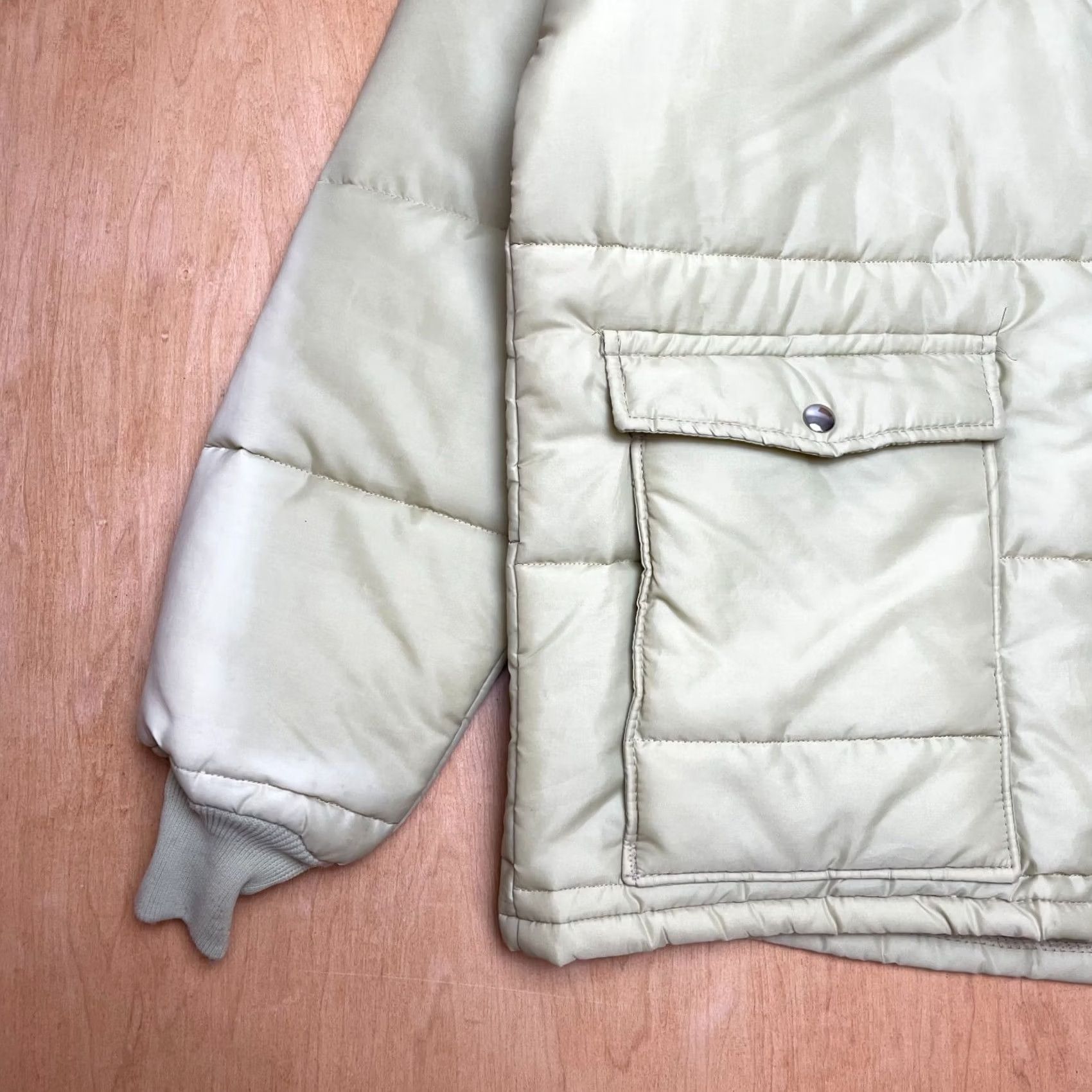 Vintage VINTAGE Trojan Beige Long Sleeve Puffer Jacket Adult XL (Fits 2XL) Full Button & Zip Mens Size US XXL / EU 58 / 5 - 5 Thumbnail