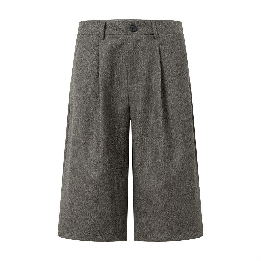 Japanese Brand Men's Vibe Streetwear Loose-Fit Wide-Leg Striped Shorts Size US 32 / EU 48 - 1 Thumbnail