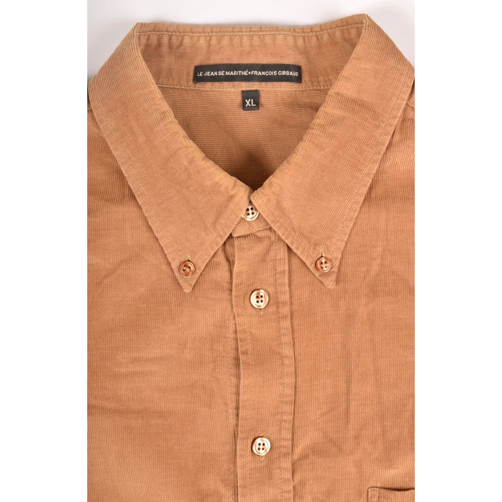 Vintage Le Jean De Marithe Francois Girbaud Tan Cotton Button Designer Shirt XL Size US XL / EU 56 / 4 - 3 Thumbnail