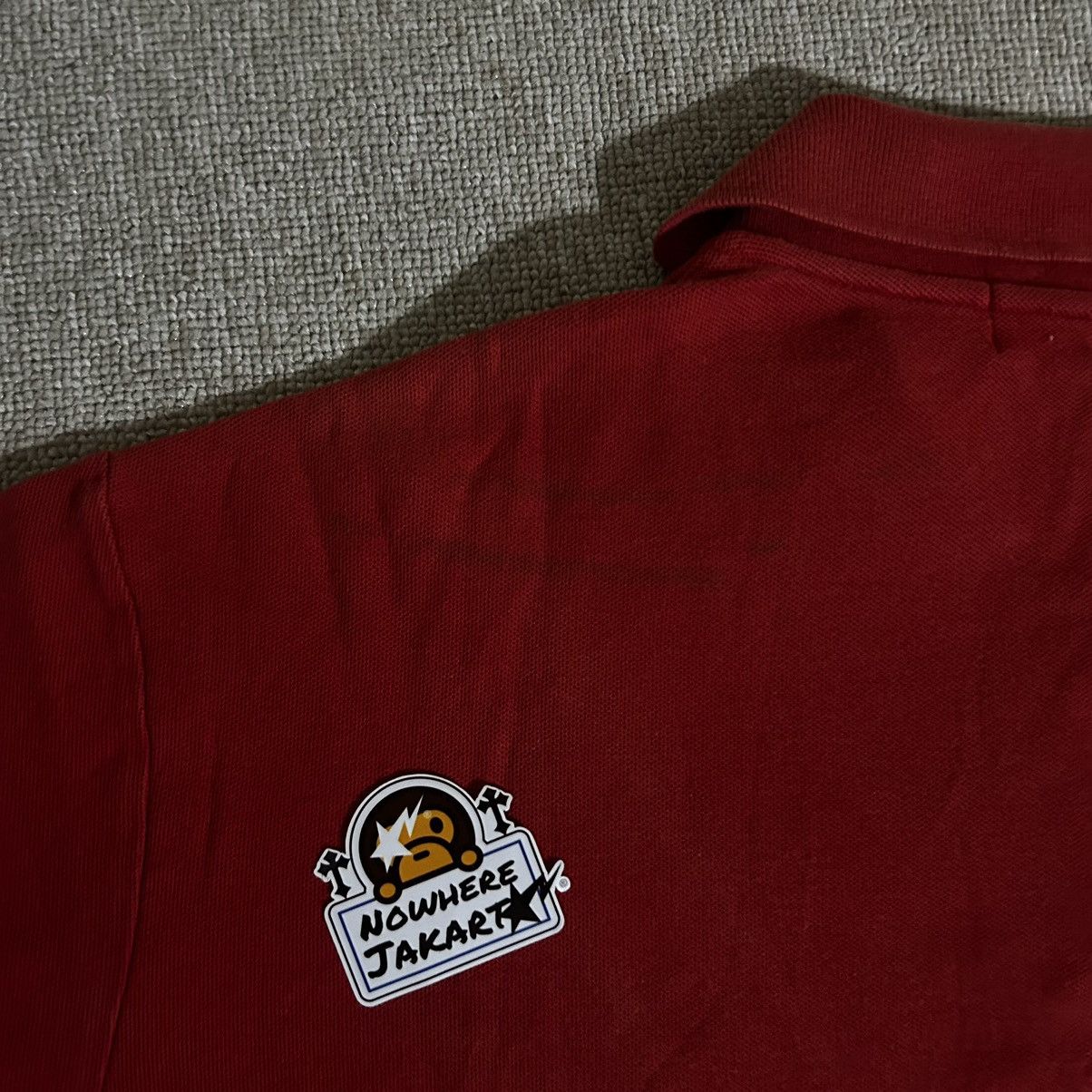 Bape Bape Red One Point Polo Size US XL / EU 56 / 4 - 6 Thumbnail