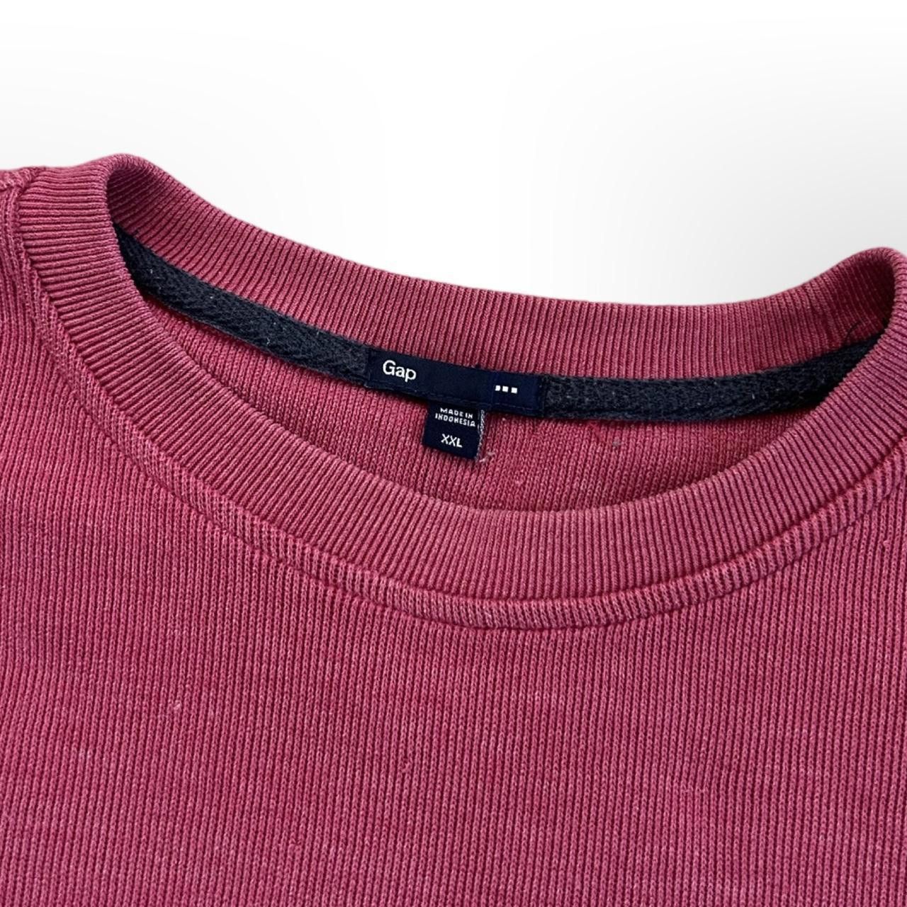 Gap × Vintage Vintage Gap Faded Red Ribbed Knit Thermal Long Sleeve Shirt Size US XXL / EU 58 / 5 - 4 Thumbnail