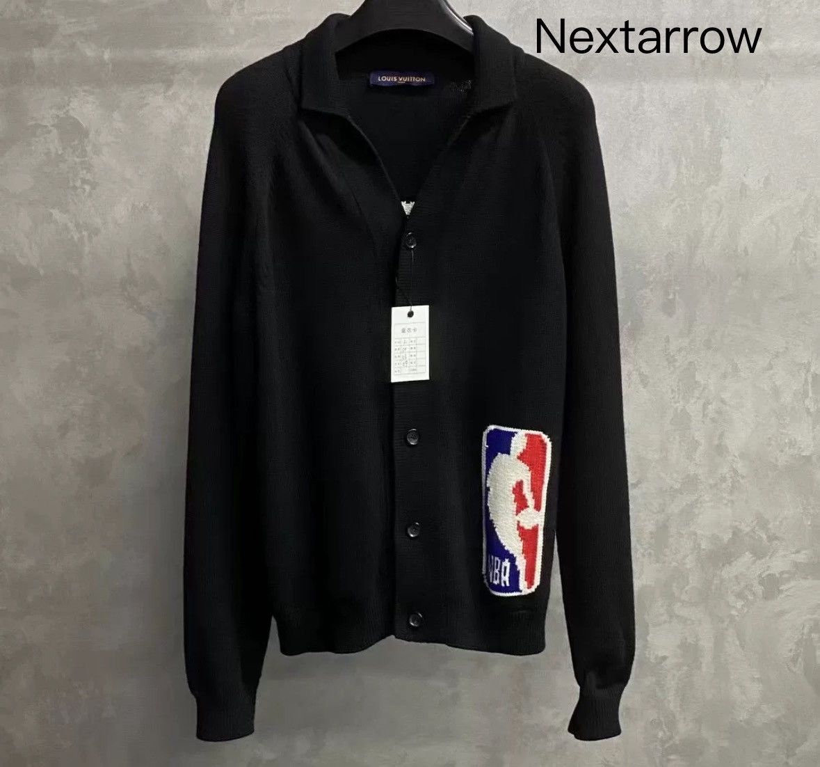 Louis Vuitton Louis Vuitton's latest black NBA knit logo cardigan