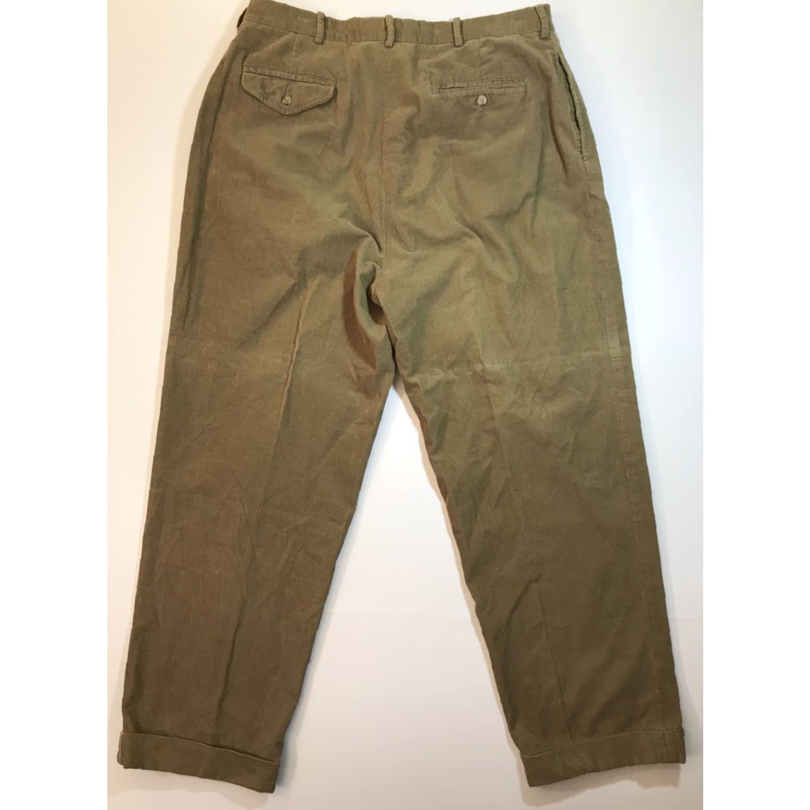 Polo Ralph Lauren VINTAGE Polo Ralph Lauren Pants Corduroy Mens 36x30 Beige 90s Cuffed Chino Regular Fit Mens Size US M / EU 48-50 / 2 - 6 Thumbnail