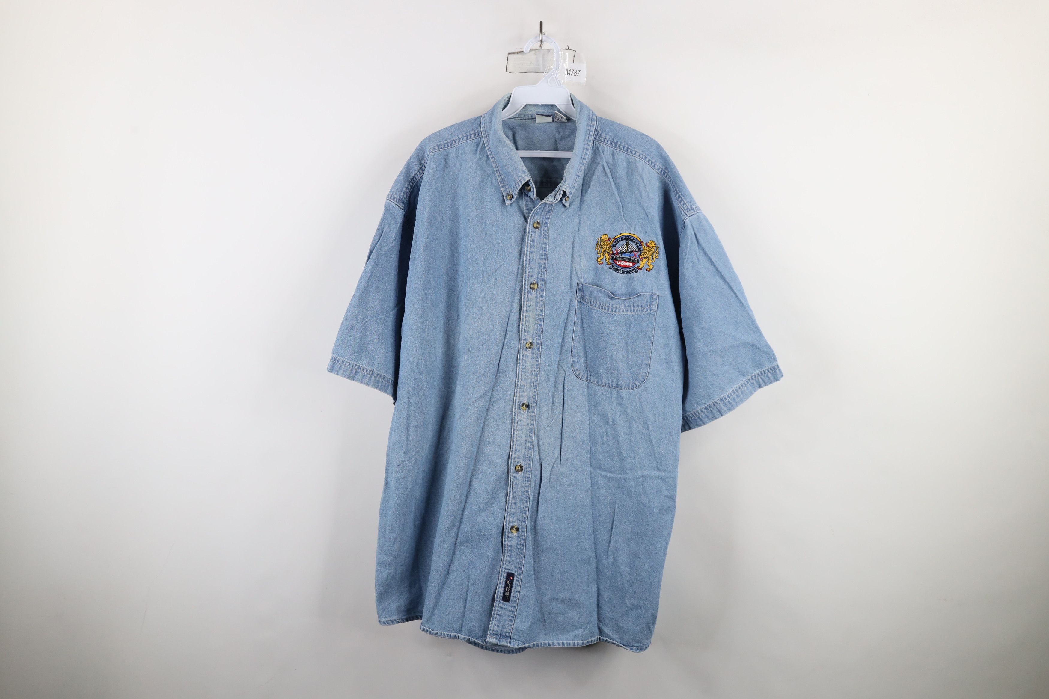 Vintage Vintage Y2K 2009 German American Festival Denim Button Shirt Size US XXL / EU 58 / 5 - 1 Thumbnail
