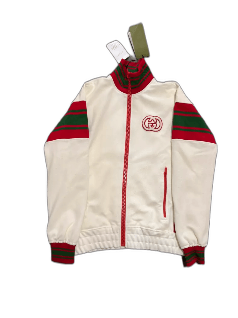 Gucci GUCCI Zip-Up Knit Jacket in Ivory Color Size XXS / US 00 / IT 34 - 1 Thumbnail