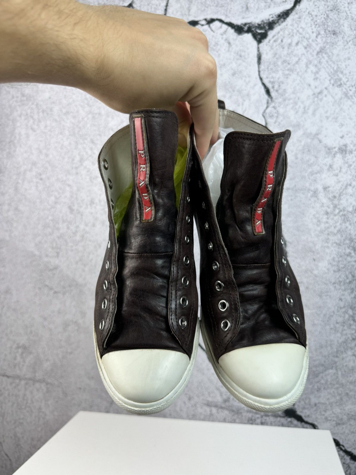 Prada Prada Women’s High-Top Sneakers Size US 9.5 / IT 39.5 - 5 Thumbnail