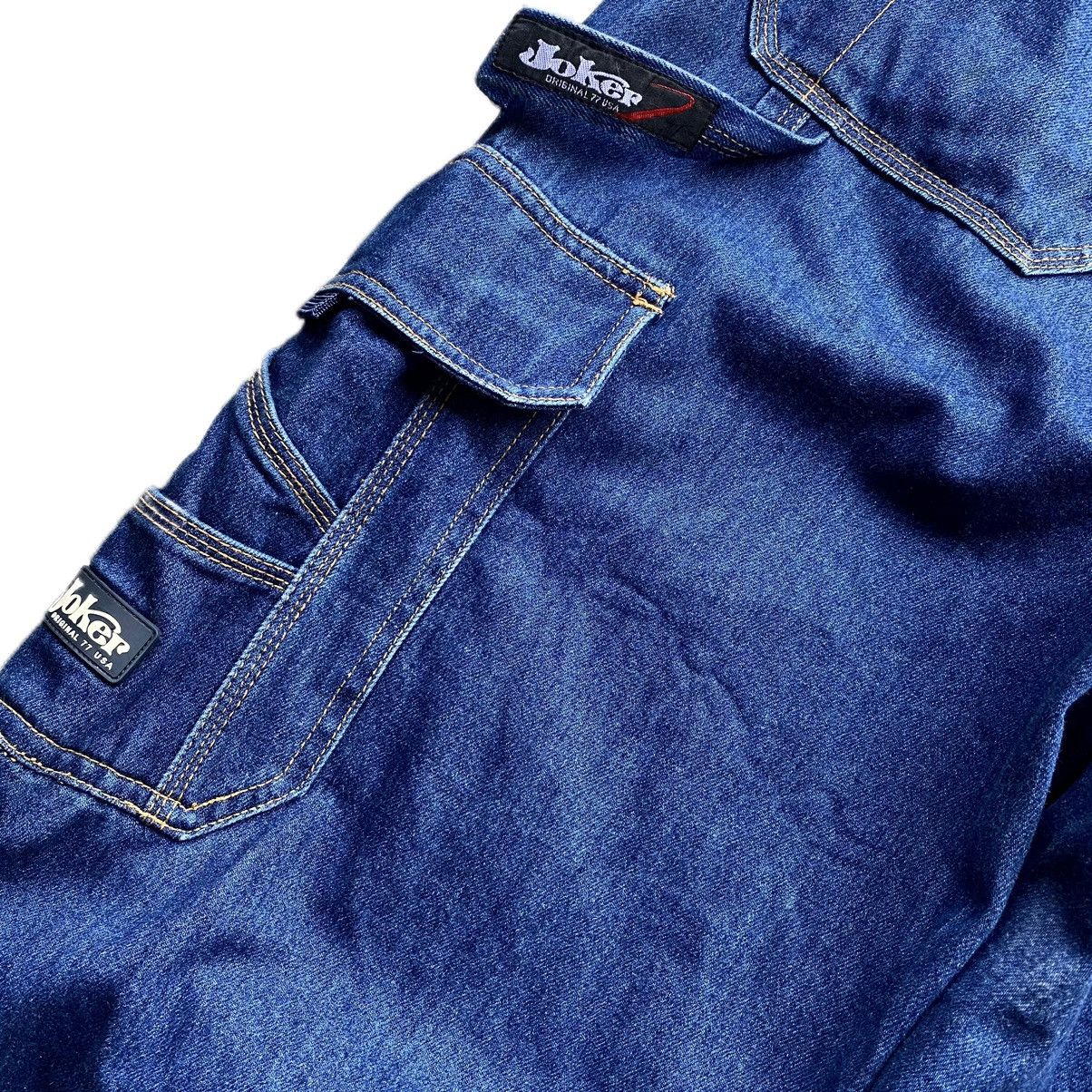 JNCO 🔥Vintage Joker77 Carpenter Blue Baggy Jeans🔥 Size US 34 / EU 50 - 6 Thumbnail