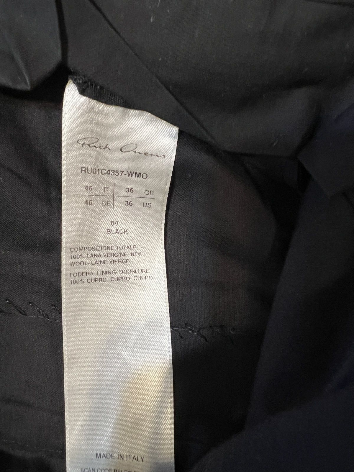 Rick Owens Rick Owens SLIM ASTAIRES TROUSER Size US 30 / EU 46 - 3 Thumbnail