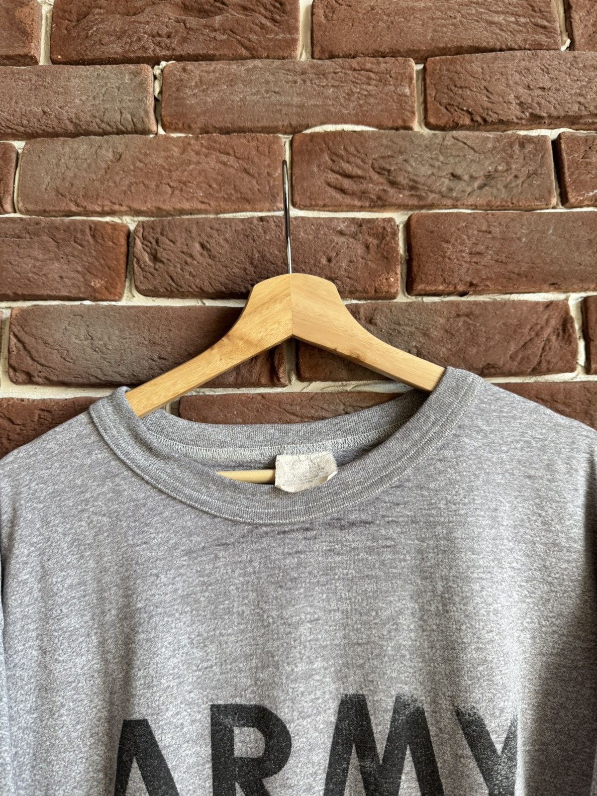 Vintage Vintage 80s Army Spellout Single Stitch T Shirt Band art XL Size US XL / EU 56 / 4 - 6 Thumbnail