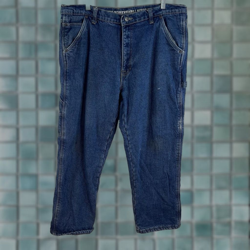 Vintage Smiths Workwear Pants Men Size 40 X30 Denim Lined Carpenter Blue Mens Size US 40 / EU 56 - 1 Thumbnail