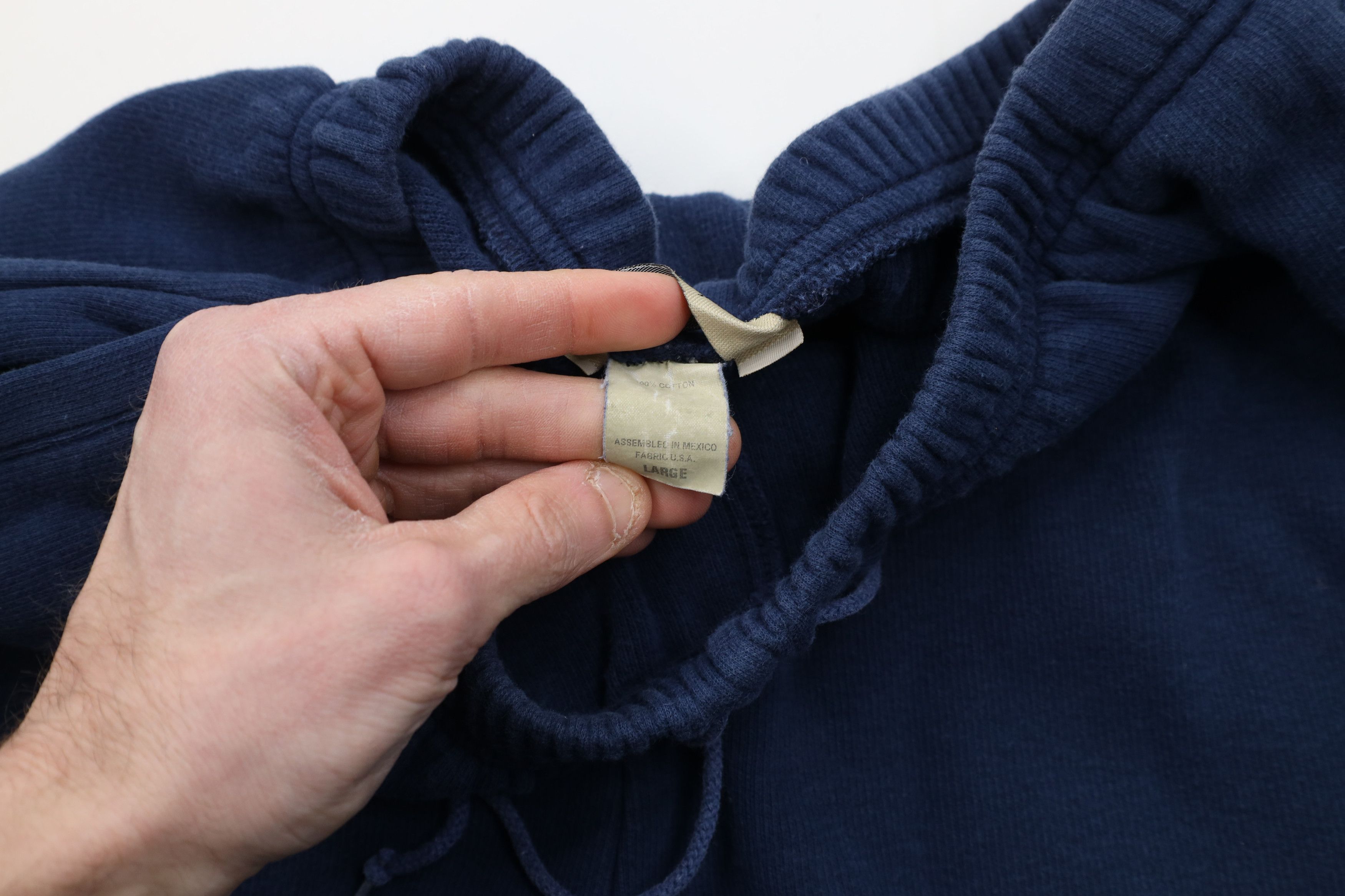 Vintage Vintage 90s Streetwear Ribbed Knit Sweatpants Pants Blue Size 28" / US 6 / IT 42 - 11 Thumbnail