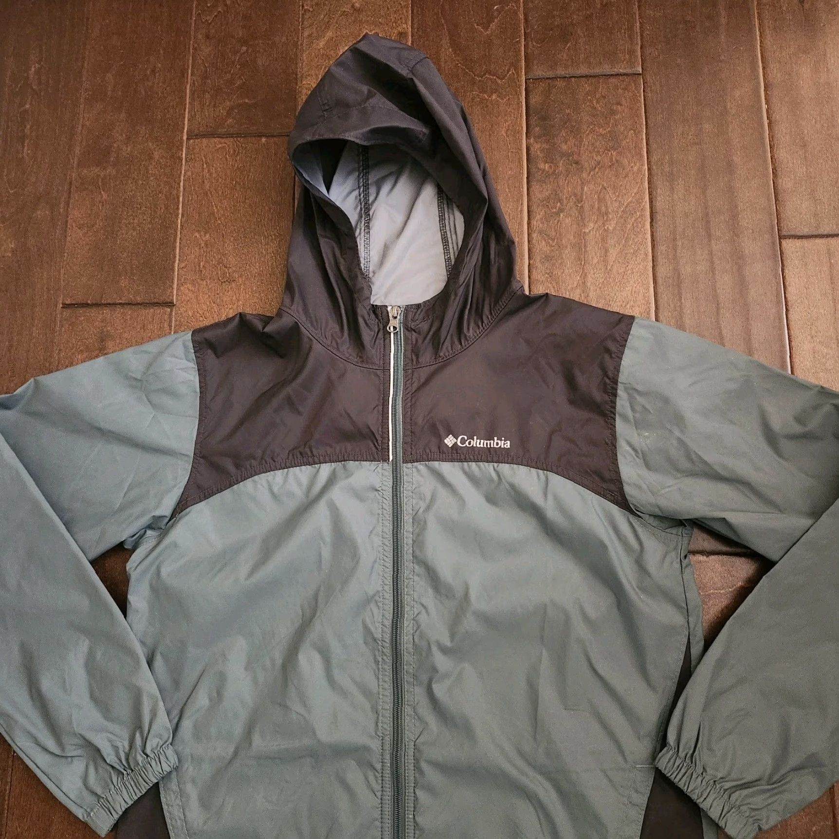 Vintage Columbia Windbreaker Jacket Gray Full Zip Hooded Lightweight Women's XL Outdoor Travel Casual Size XL / US 12-14 / IT 48-50 - 5 Thumbnail