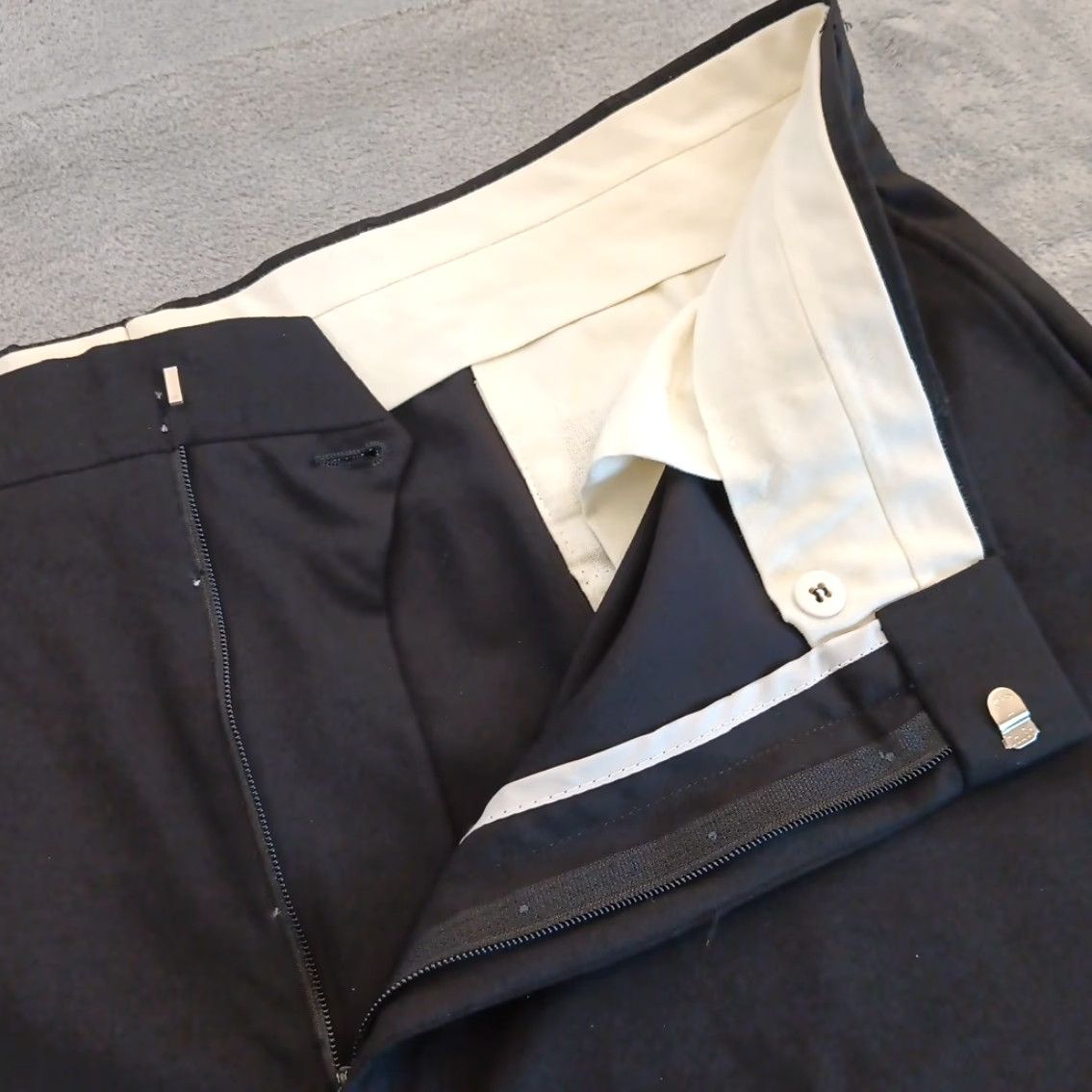 Brooks Brothers Brooks Brothers Dress Pants Mens Regular Size 38 Black Wool Flat Front Stretch Size US 38 / EU 54 - 4 Thumbnail