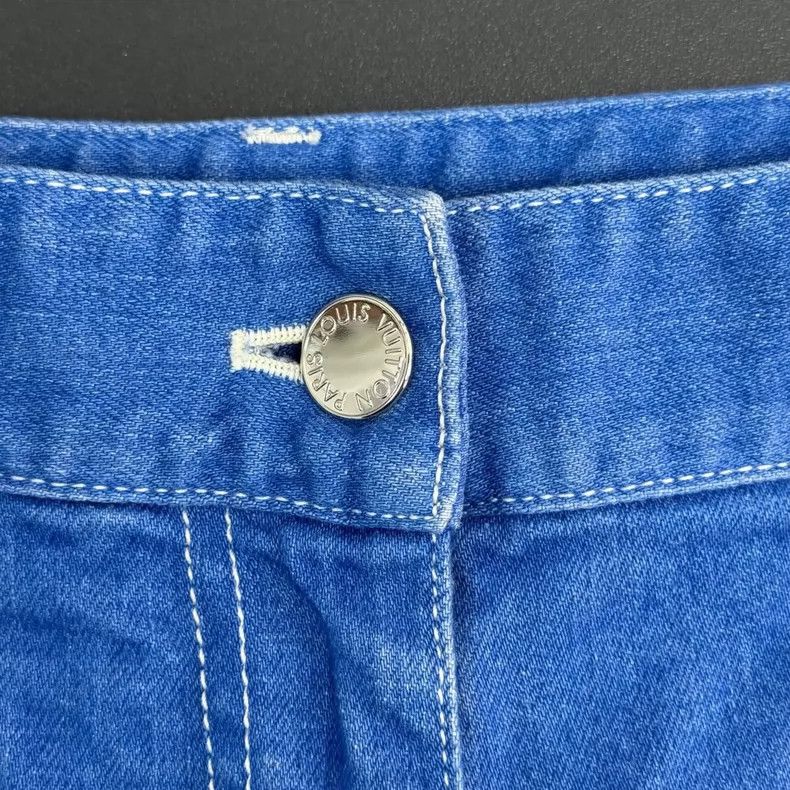 Louis Vuitton Louis Vuitton Blue Leather Jeans 2505-Nextarrow Size US 36 / EU 52 - 7 Thumbnail