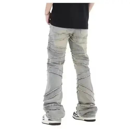 Japanese Brand × Jean Men Embroidery Stacked Jeans, Flared Women Size US 28 / EU 44 - 2 Thumbnail