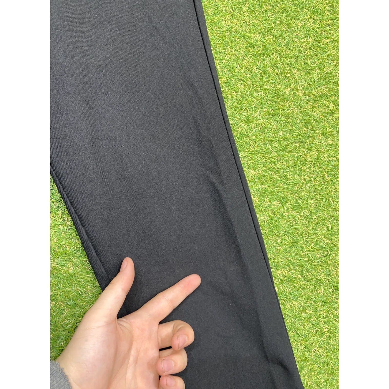 Vintage VRST Pants Mens 32x30 Solid Black Stretch Flat Front Performance Chino Y2K Size US 32 / EU 48 - 3 Thumbnail