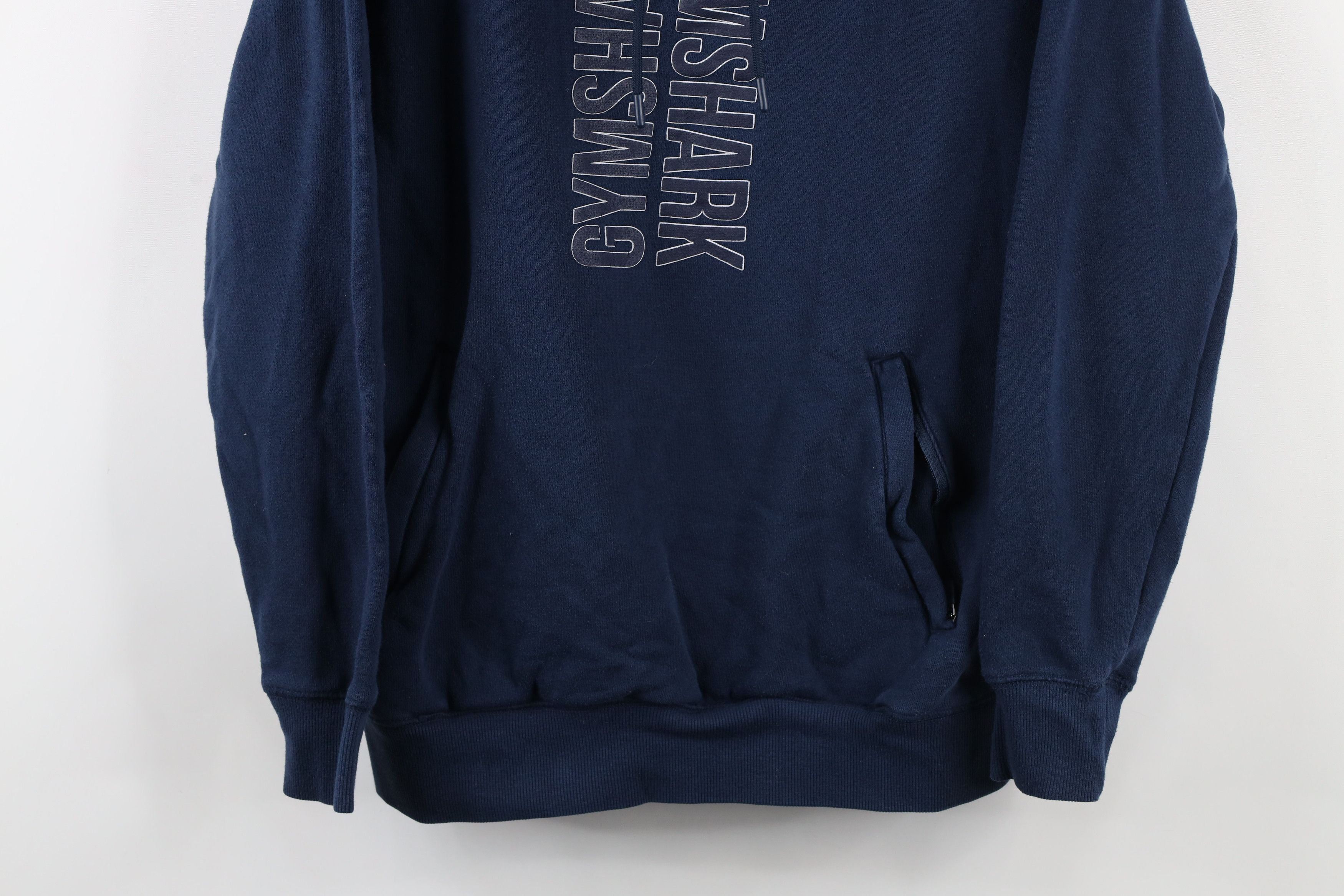 Gymshark × Vintage Gymshark Faded Spell Out Running Gym Hoodie Sweatshirt Blue Size M / US 6-8 / IT 42-44 - 3 Thumbnail