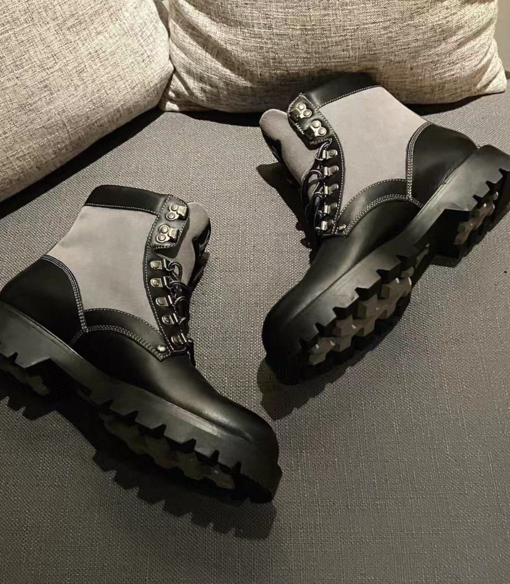Louis Vuitton Louis Vuitton Black Outdoor Patchwork Boots 0079 Size US 8 / EU 41 - 4 Thumbnail