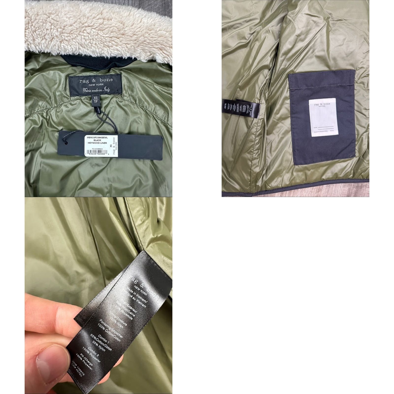 Rag & Bone Rag & Bone Haywood Liner Quilted Wool Blend Jacket XS Men Black Wool 80% 20% Quilted Jacket NWT" Size US XS / EU 42 / 0 - 8 Thumbnail