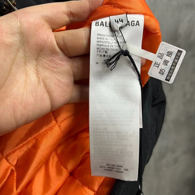 Balenciaga Balenciaga Black NASA Embroidered MA-1 Zip Jacket-2506 Size US XL / EU 56 / 4 - 4 Thumbnail